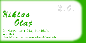 miklos olaj business card